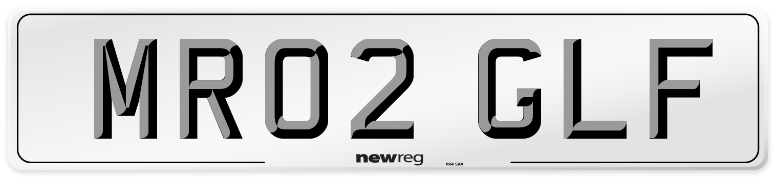 MR02 GLF Number Plate from New Reg